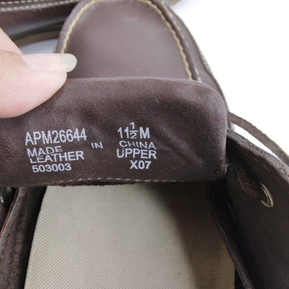 Rockport Washable Footwear Brown Leather Boat Shoes Loafers Size 11.5M - Picture 8 of 14